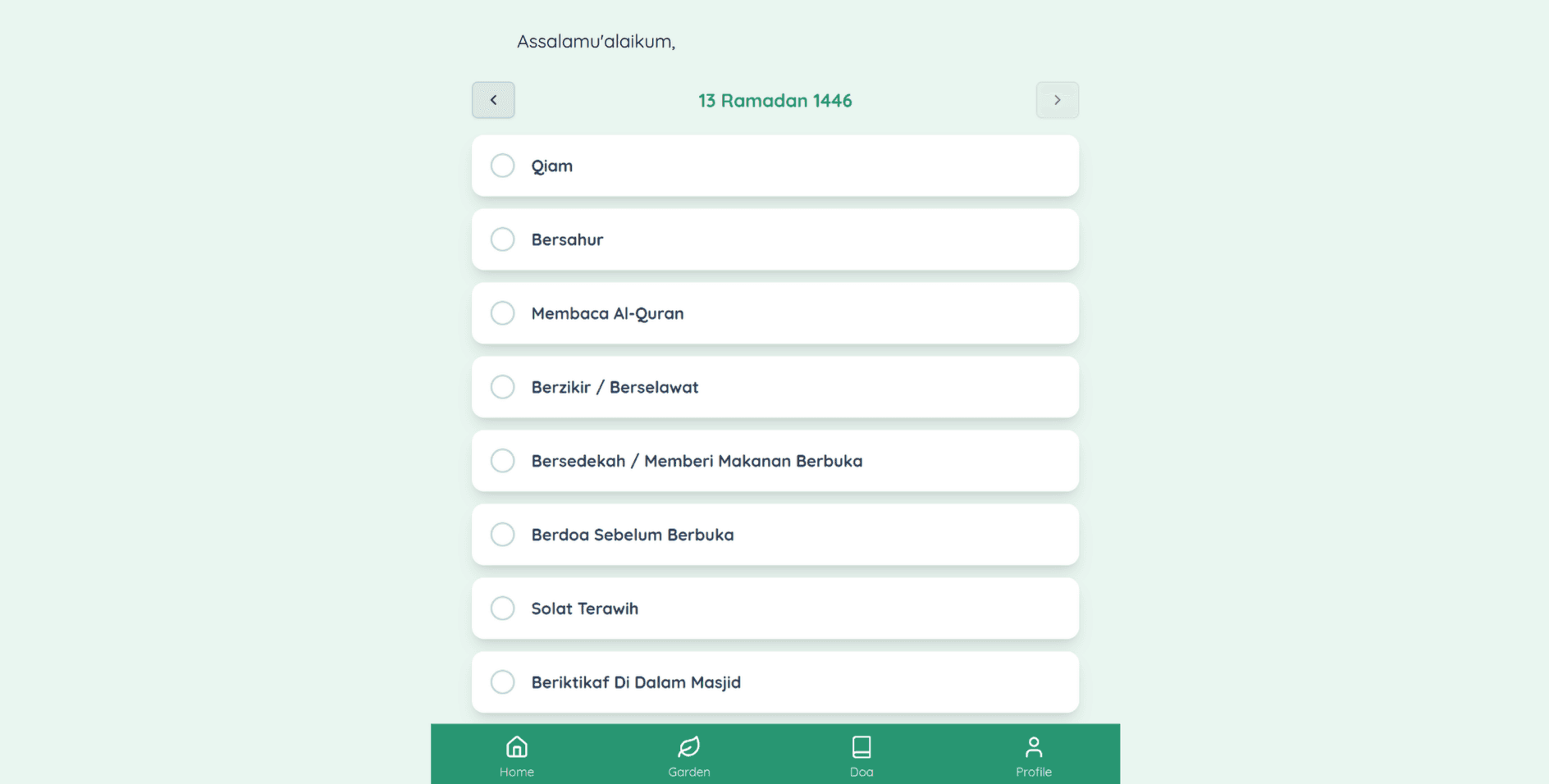 Ramadan Garden App